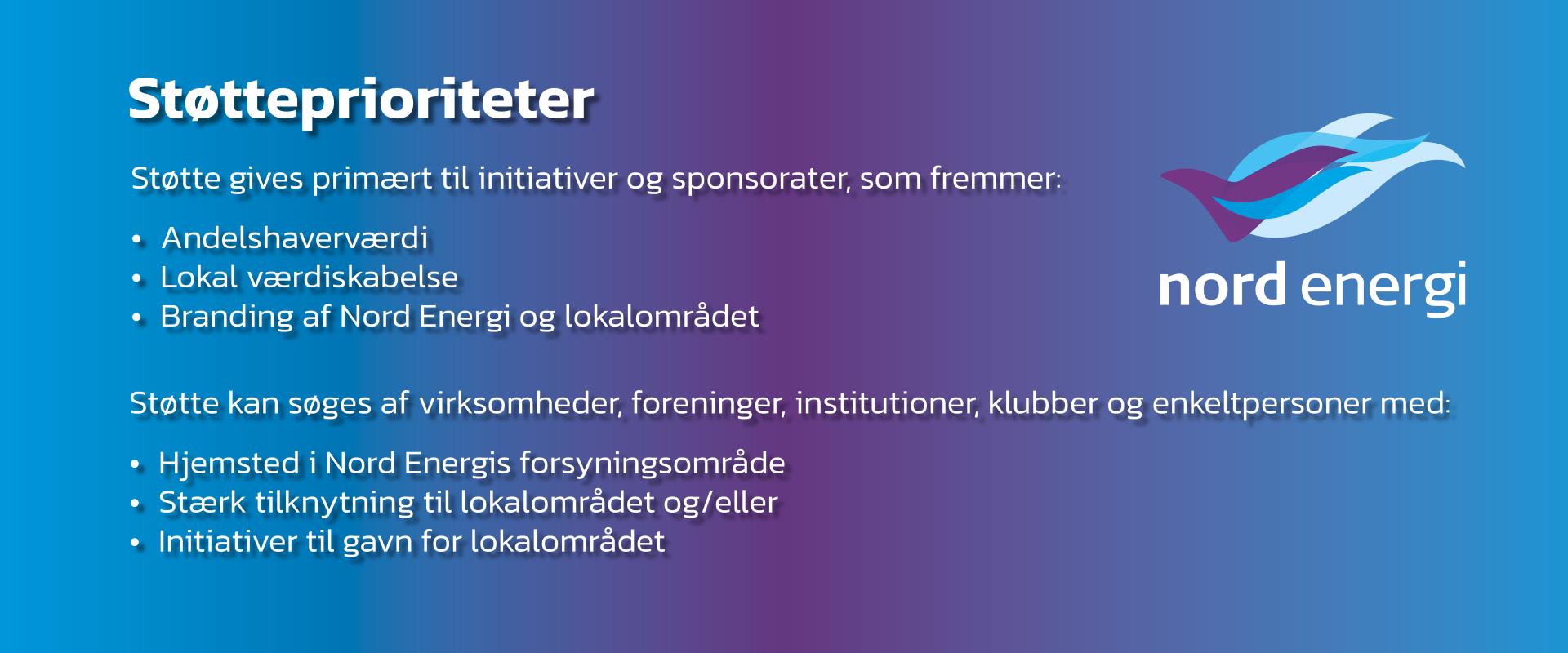 Støtteprioriteter